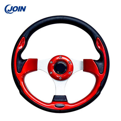 Golf Buggies 12.5 inch Red PVC Single Color Steering Wheel